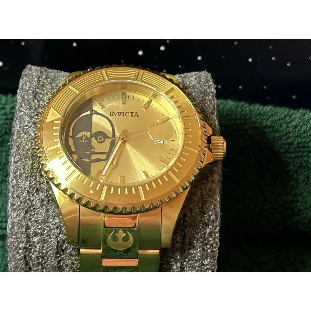 Invicta Star Wars C-3PO Limited Edition 47mm Automatic NH35A Gold Tone Watch 261